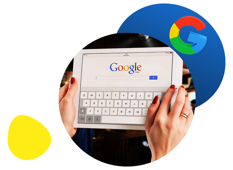 schermo di tablet con logo google