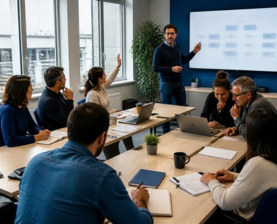 AI training workshop with the client's team